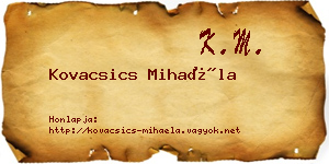 Kovacsics Mihaéla névjegykártya